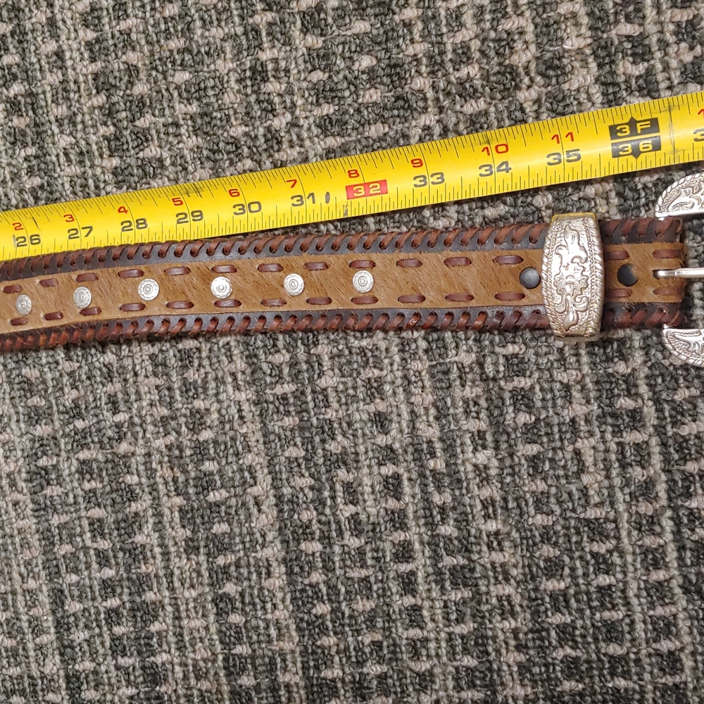 Horse hair, and leather western Cowgirl belt... Beautiful!!!!  Top quality - Picture 10 of 13